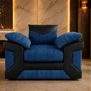 1 Seater Blue Sofa – Elegant Contemporary Lounge Seating with Premium Modern Look