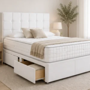 Modern Super King Size Divan Bed Frame – Super King Bed Frame with Mattress and Drawers