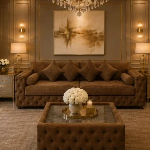 Luxury Oak 3 Seater Sofa – Classic Style Meets Everyday Comfort