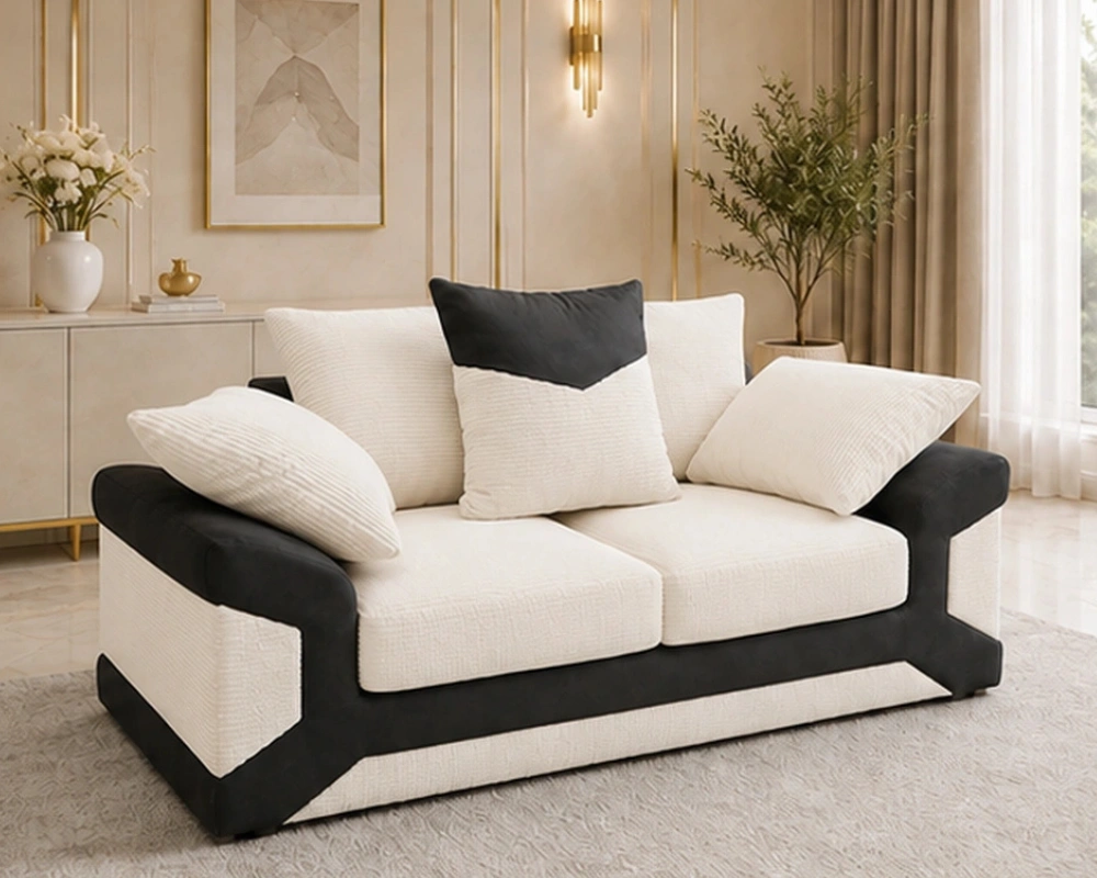 Off White 2 Seater Dino Sofa - Modern New 2 Seater Sofa - Image 2