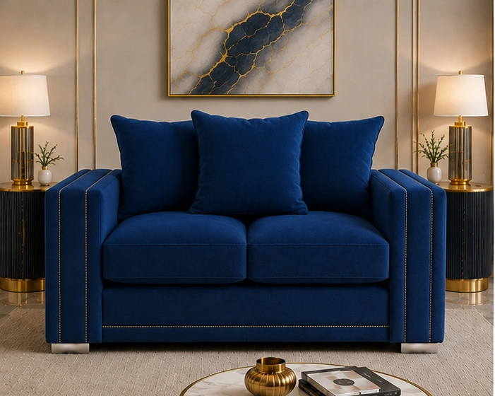 Modern Upholstered 2 Seater Sofa – Premium Comfort