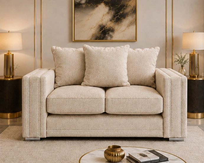Modern Lounge 2 Seater Sofa – Elegant Upholstered Design - Image 4