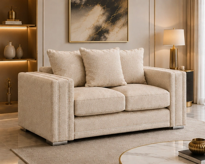 Modern Lounge 2 Seater Sofa – Elegant Upholstered Design - Image 2
