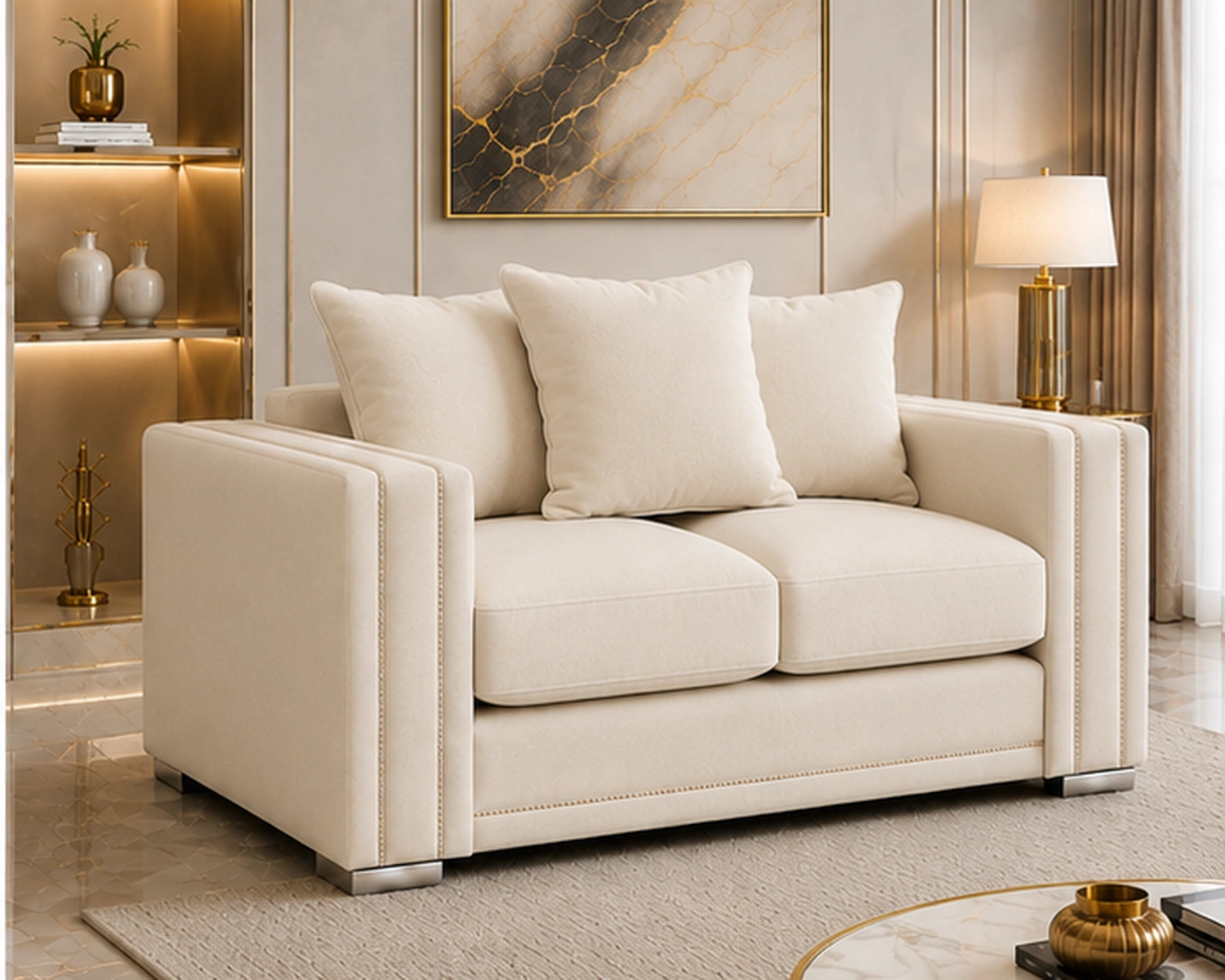 Elegant 2 Seater Sofa – Contemporary Living Room Sofa - Image 2