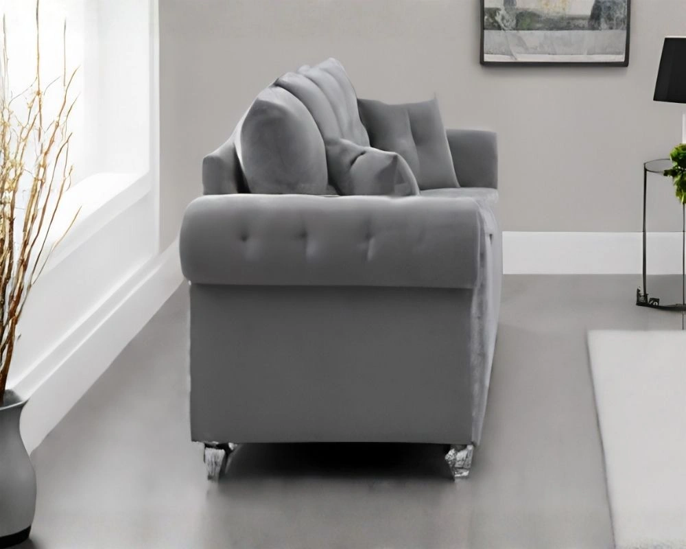 Luxury 3 Seater Sofa - 3 Seater Grey Sofa - Image 3