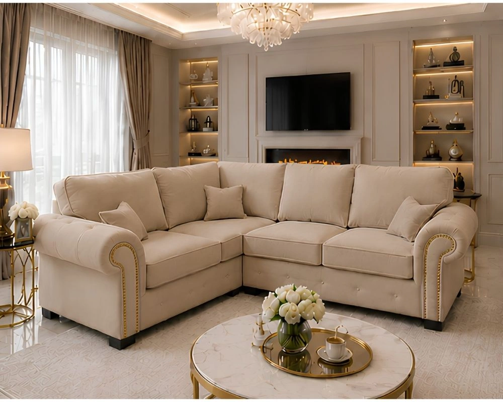 Comfortable 4 Seater Sofa - Stylish Ashwin Sofa - Spacious 4 Seater Sofa