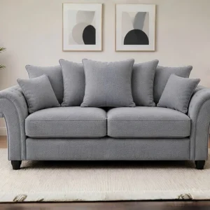 Living Room 2 Ashwin Grey Seater Sofa