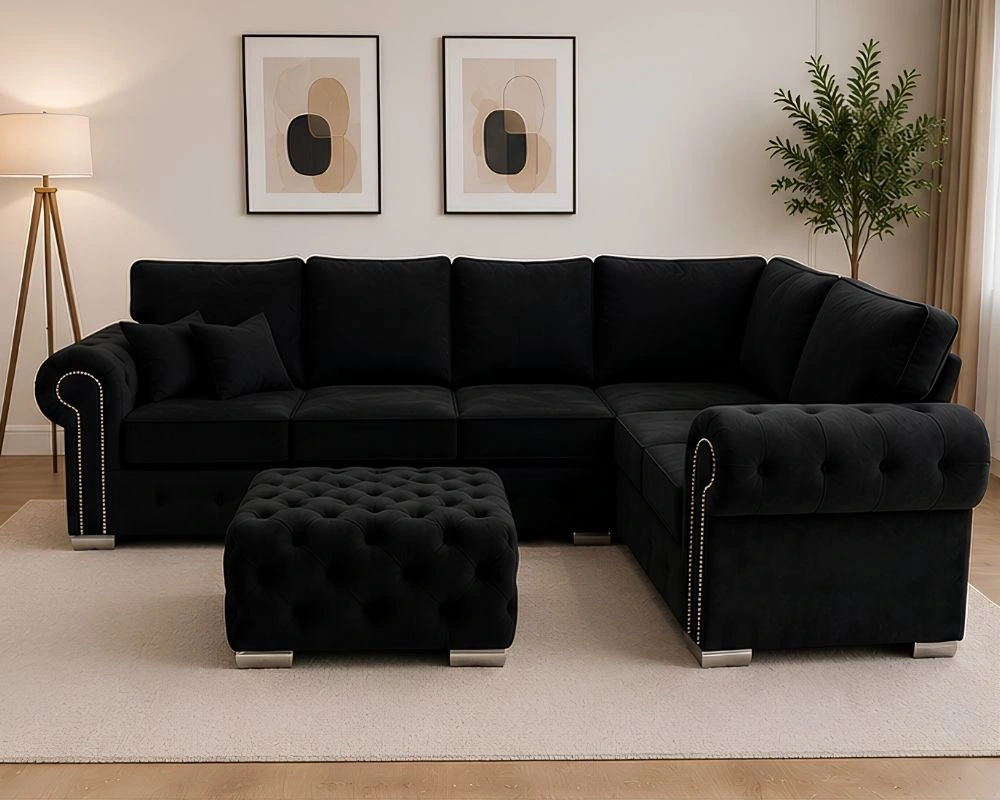 Ashwin 6 Seater Corner Sofa - Luxury Living Verona Corner Sofa - Elegant Verona L Shape Sofa - Image 3
