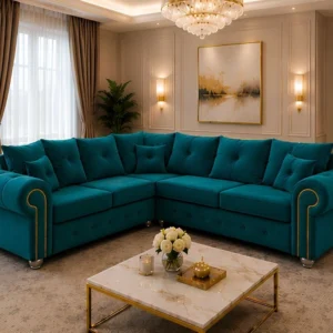Ashwin Modern Corner 5 Seater Sofa – Spacious Family Sofa