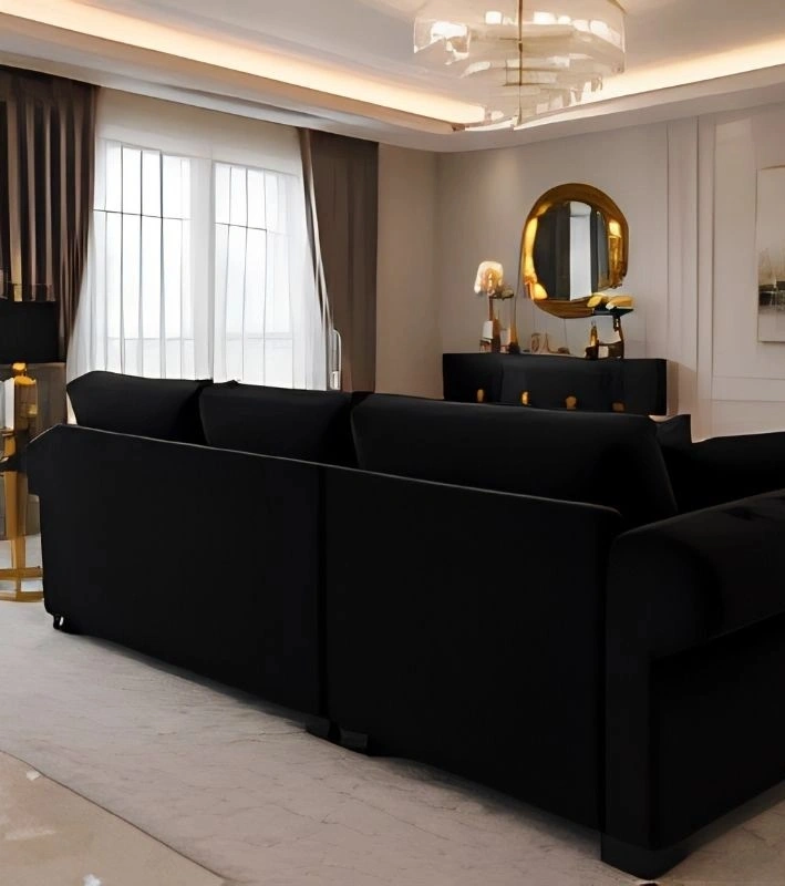 4 Seater Corner Sofa - Ashwin Stylish L Shape Sofa - Four Seater Sofa - Image 3