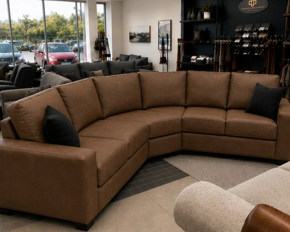 Dylan Corner 5 Seater Leather Sofa –Spacious Dylan L-Shaped Sofa - Image 2