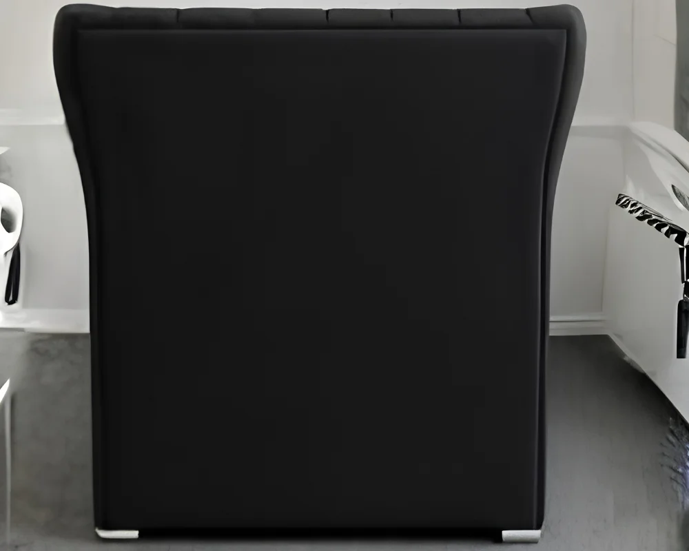 Black Oxford Single Bed – Luxury 3ft Upholstered Bed Frame with mattress - Image 3