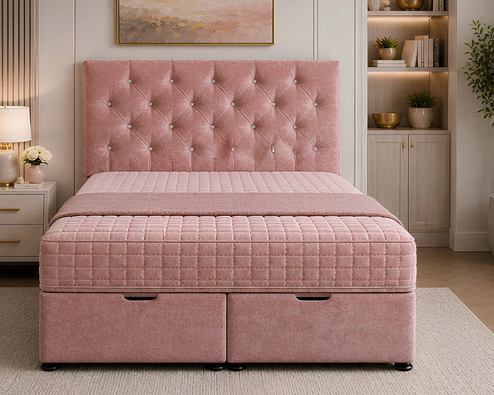 Modern Gas Lift King Storage Bed - Comfortable King Ottoman Bed with Mattress - Image 2