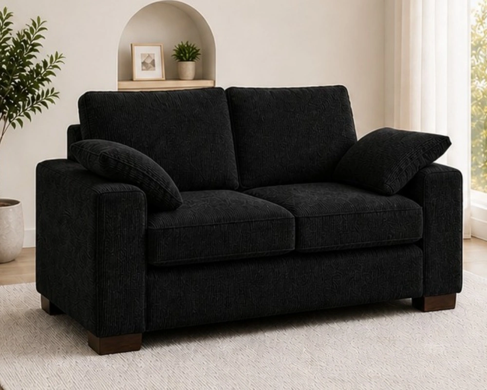 2 Seater Sofa - Black Sofa -Dylan New Sofa