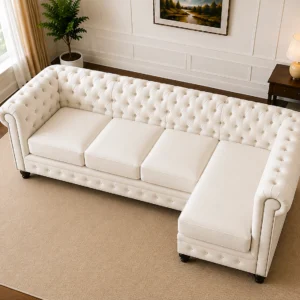 Chesterfield Family Size 5 Seater Sofa - Comfortable 5 Seater Sofa - Chesterfield Luxury Corner Sofa – Large 5 Seater