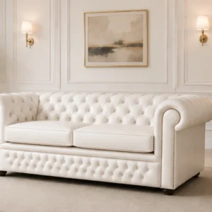 Premium Chesterfield 3-Seater Sofa - Classic Chesterfield Leather Couch