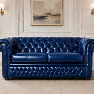 Chesterfield 3 Seater Sofa for Small Living Spaces - Modern Chesterfield Leather Sofa - 3 Seater Sofa