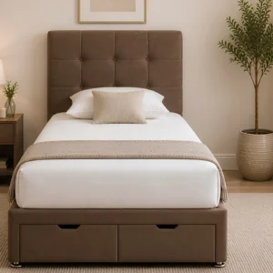 Chestnut Comfort Single Divan Bed – 3ft - 90 × 190 cm with Underbed Storage