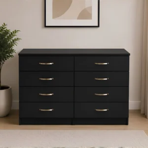 Chest of Drawers 4/4 – Modern Large Drawer Chest for Bedroom Storage - Luxury Wooden Drawer Cabinet for Modern Homes