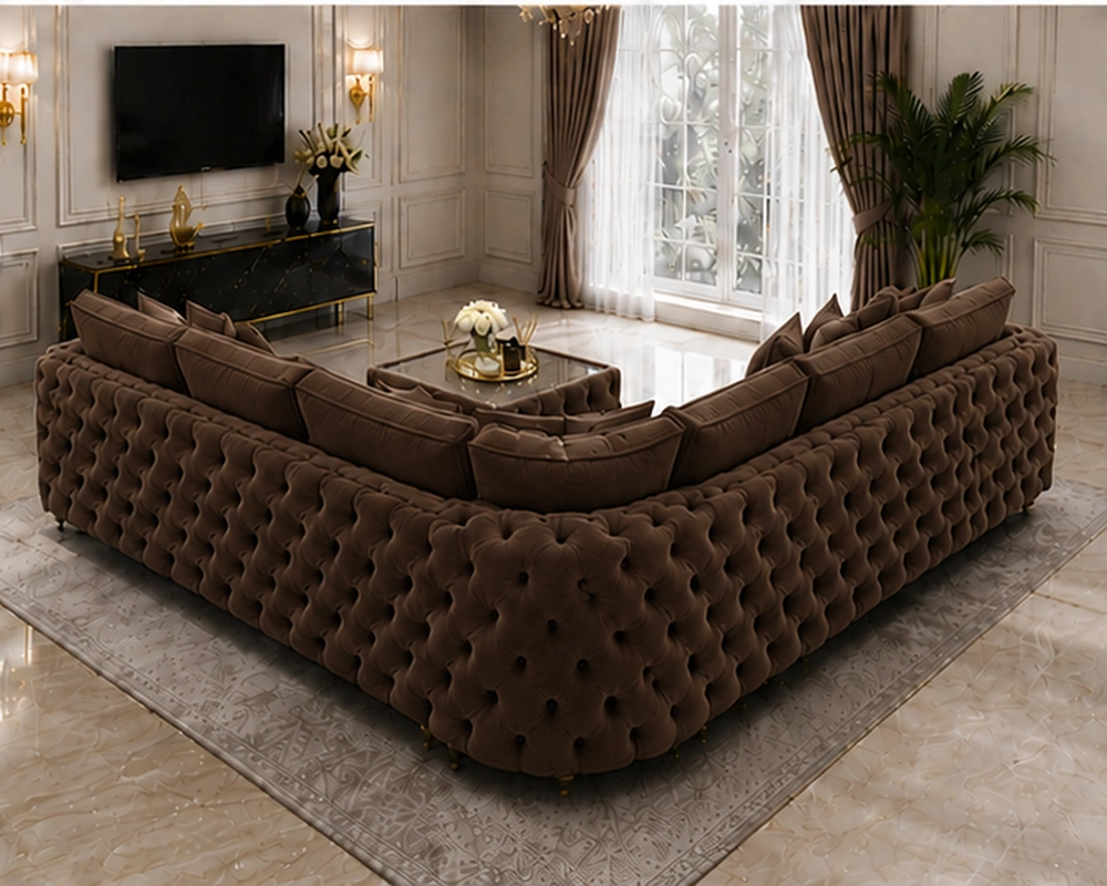 Elegant Ashton Sectional Couch – Luxury Modern Fabric Corner Sofa - Image 4