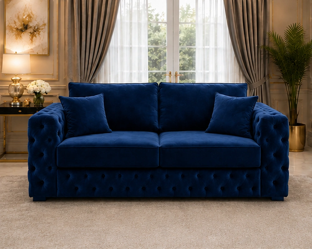 Elegant Ashton 2-Seater Couch – Luxury Modern Fabric Sofa