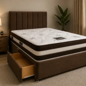Luxury Super King Size Divan Bed – Super King Divan Bed Set with Mattress – Storage Included