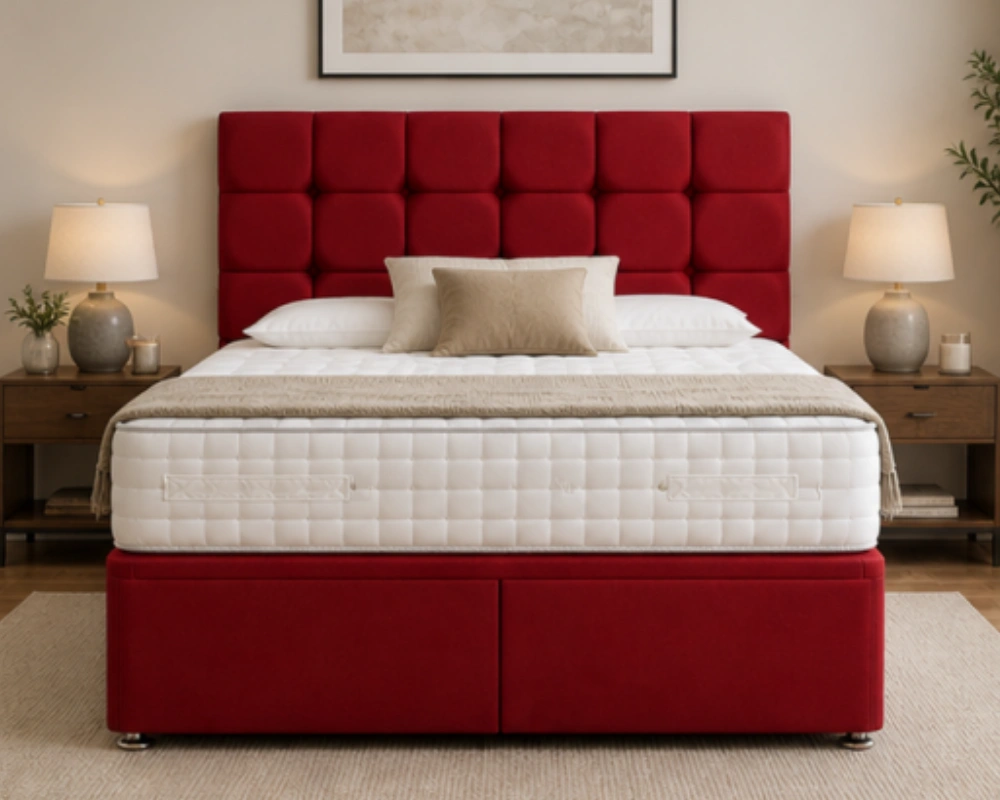 Modern King Size Divan Bed Frame – Premium Bed With Mattress