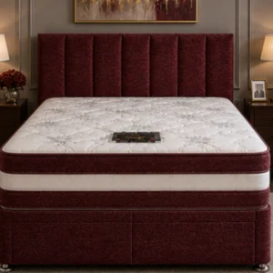 Divan Bed Frame with Drawer Storage - Double Divan Bed – Storage Bed Frame with Mattress