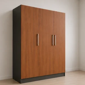 3 Door Walnut Wardrobe – Stylish Wooden Wardrobe