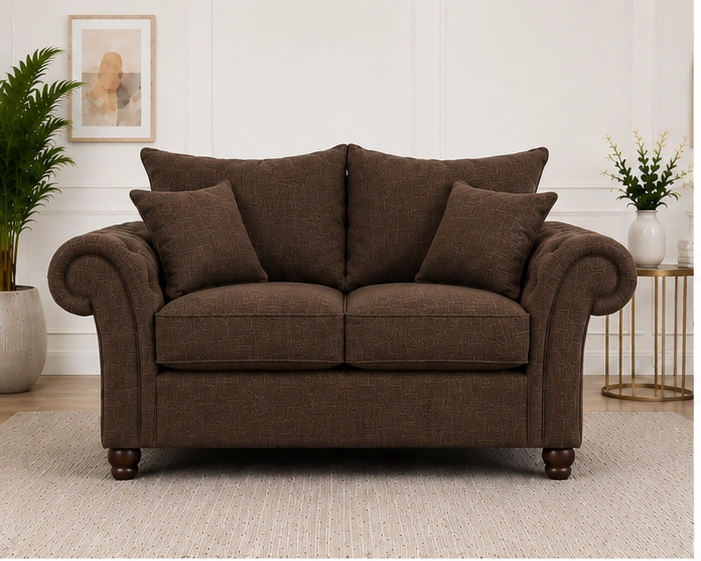 Chocolate Brown 2 Seater Chesterfield Sofa – Classic Tufted Luxury Sofa - Image 2