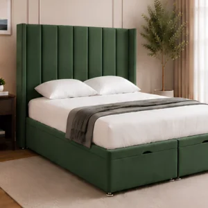 Elegant Super King Ottoman Storage Bed - Modern Gas Lift Super King Storage Bed