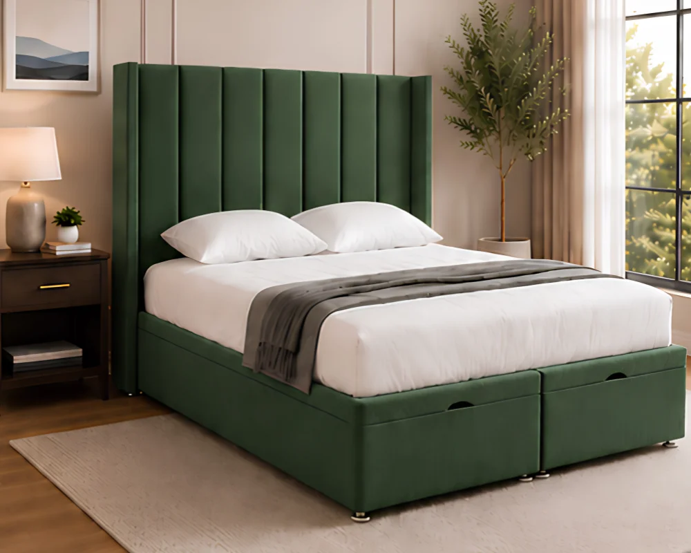 Double Bed with Gas Lift Storage - Premium Double Ottoman Storage Bed - Image 2