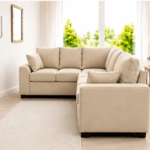 Beige 5-Seater L-Shaped Corner Sofa – Dylan 5-Seater Sofa - New sofa in beige colour