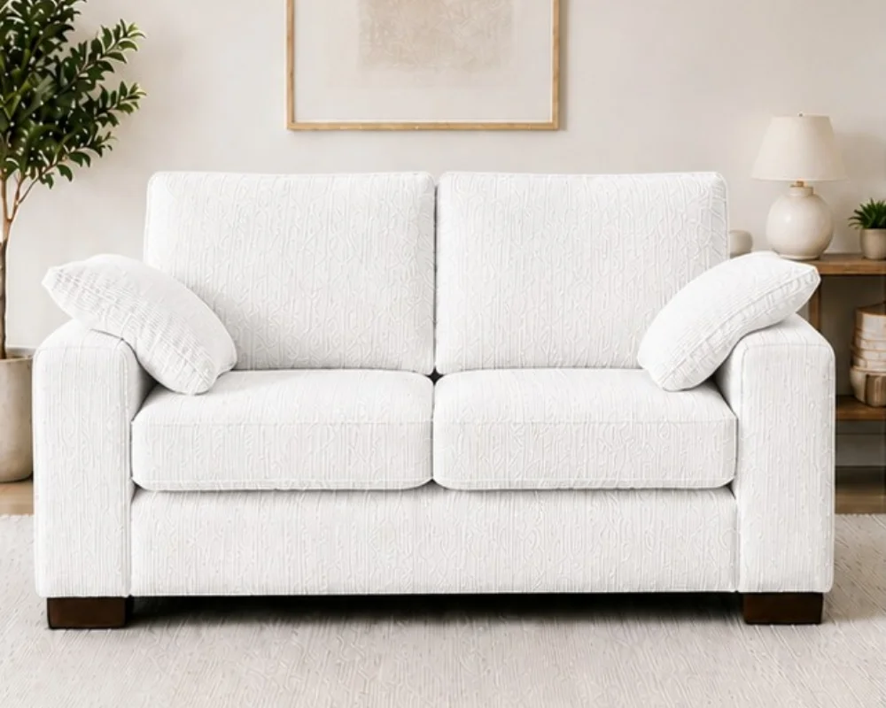 Modern 2-Seater Sofa - White Dylan 2 Seater Sofa - Image 4