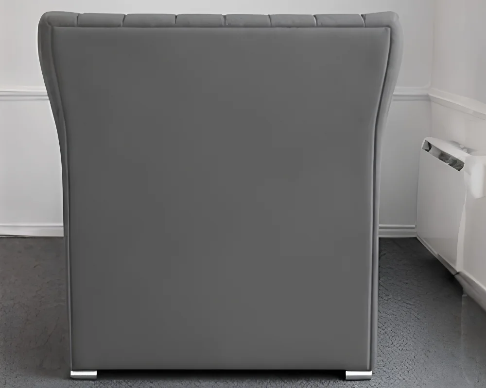 Slate Grey Oxford Single Bed with Mattress – Elegant 3ft Upholstered Frame - Image 3