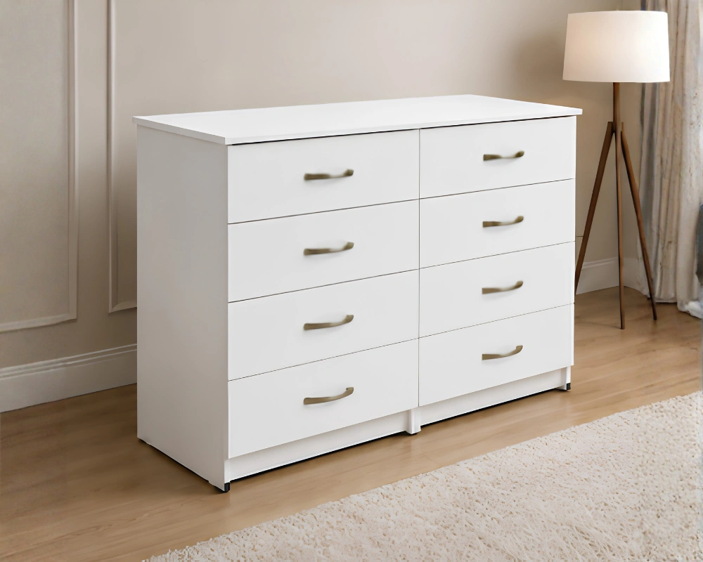 Chest of 4+4 Drawers - Stylish Wooden Storage - Spacious Bedroom Side Cabinet - Image 2