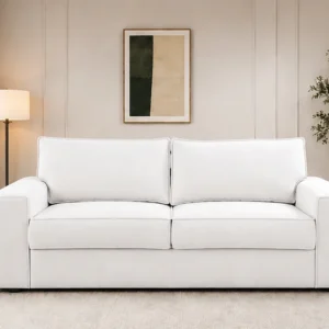 Modern White 2-Seater Sofa | Elegant Luxury Living Room Couch