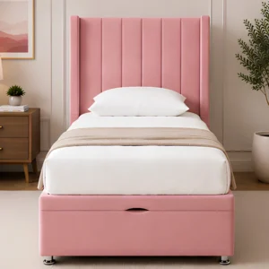 Single Gas Lift Storage Bed with Mattress - Single Ottoman Bed with Hidden Storage