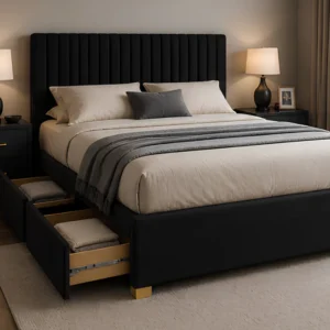 Super Double Storage Bed with Mattress - Super King Size Bed