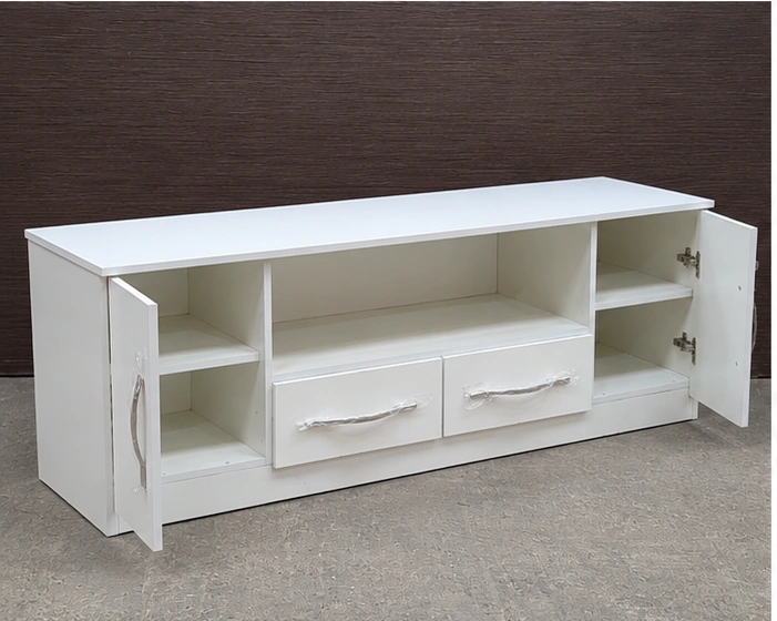 Contemporary TV Stand with Spacious Storage Drawers & Side Compartments – Modern Entertainment Unit - Image 2
