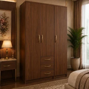 Spacious 3 Door Wardrobe with 3 Drawers - Elegant 3 Door Wardrobe with 3 Drawers
