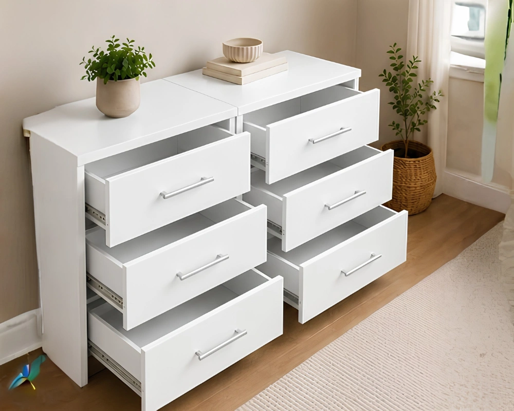 2 Bedside Tables - 2 Bedside Tables with 3 Drawers – Premium Stylish Side Tables - Image 2