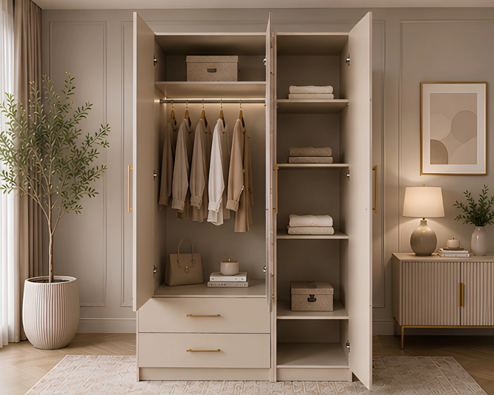 3 Door Wardrobe with 2 Drawers – Premium Bedroom Organizer - Image 2