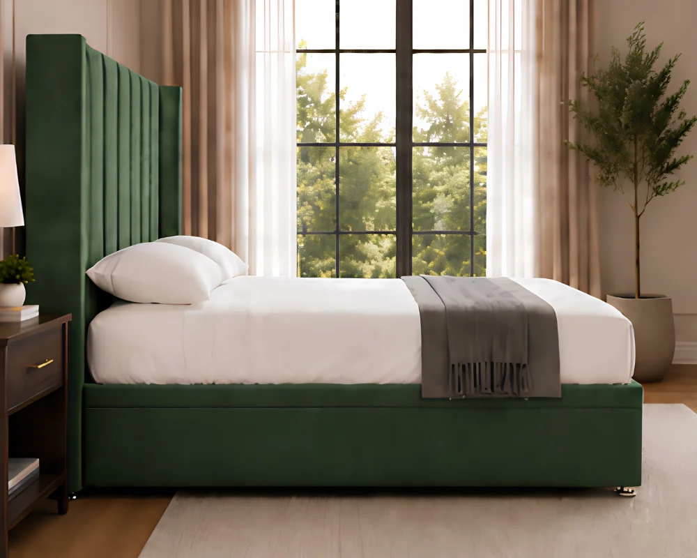 Elegant Super King Ottoman Storage Bed - Modern Gas Lift Super King Storage Bed - Image 3