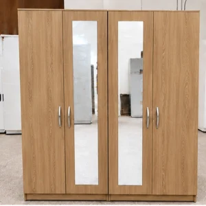 4 Door Full-Length Mirrored Wardrobe – Premium Modern Clothes Storage for Bedroom