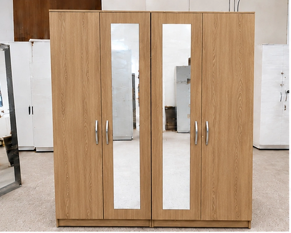 4 Door Full-Length Mirrored Wardrobe – Premium Modern Clothes Storage for Bedroom