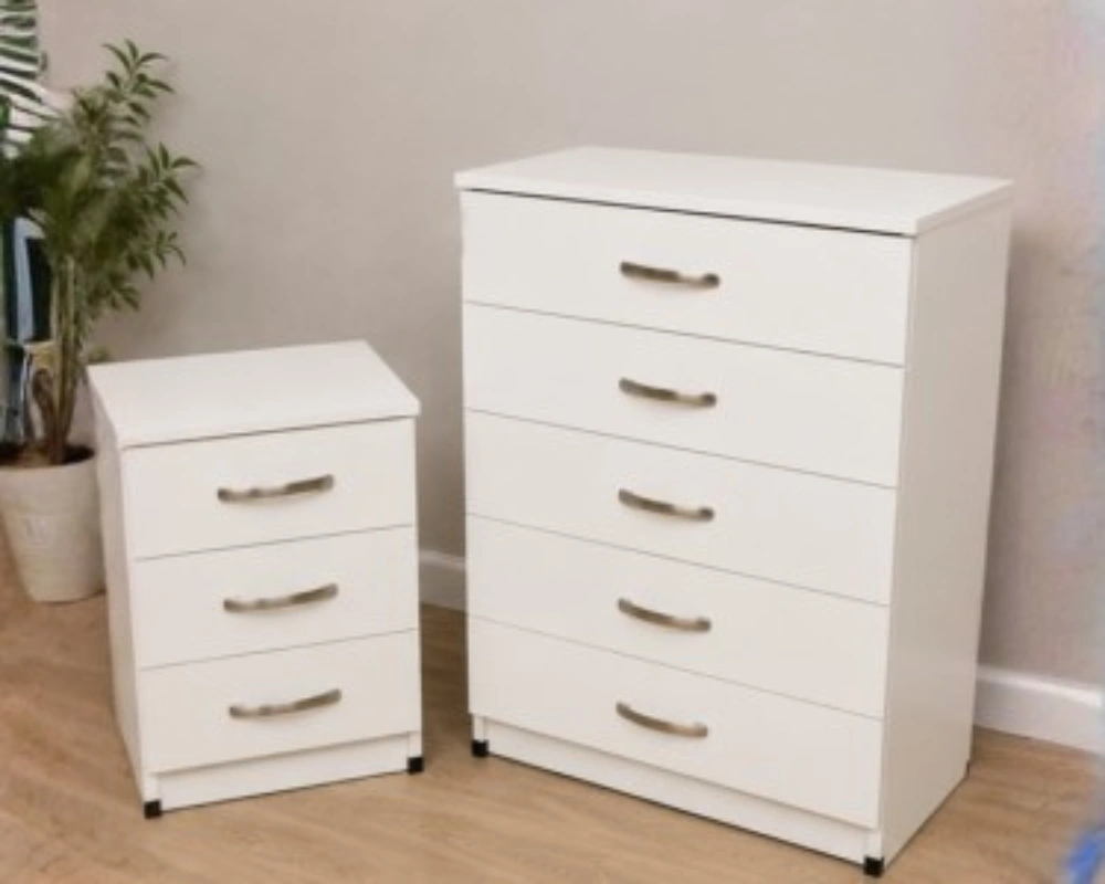 Chest of 5 Drawers With Side Table - Chest of 5 Drawers - Elegant Wooden Side Table - Premium Storage Cabinet - Image 5