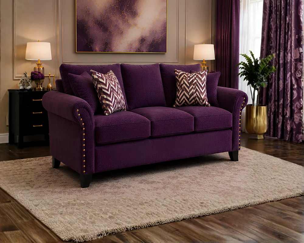 Harrison 3 Seater Sofa – Luxury Fabric Couch - Image 2