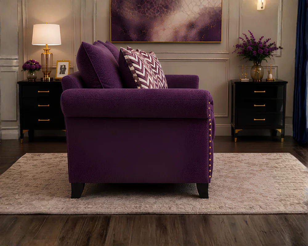 Harrison 3 Seater Sofa – Luxury Fabric Couch - Image 3