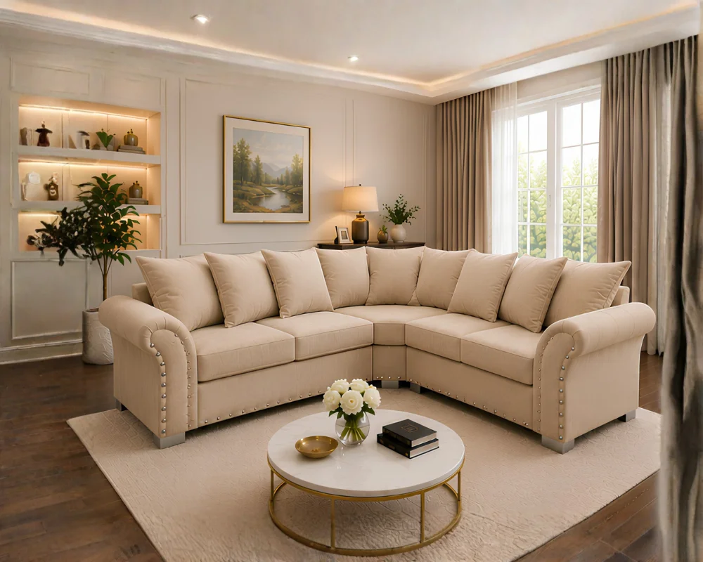 Harrison Premium Family Sofa – Large Corner L Shape Sofa - 5 Seater Sofa - Image 2